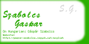 szabolcs gaspar business card