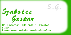 szabolcs gaspar business card